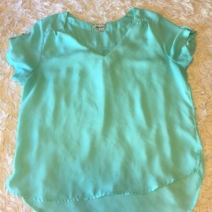 Mint short sleeve blouse